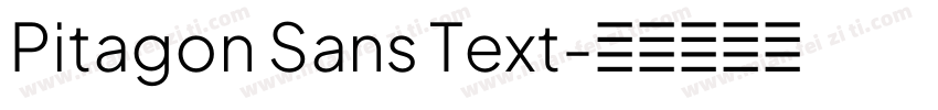 Pitagon Sans Text字体转换